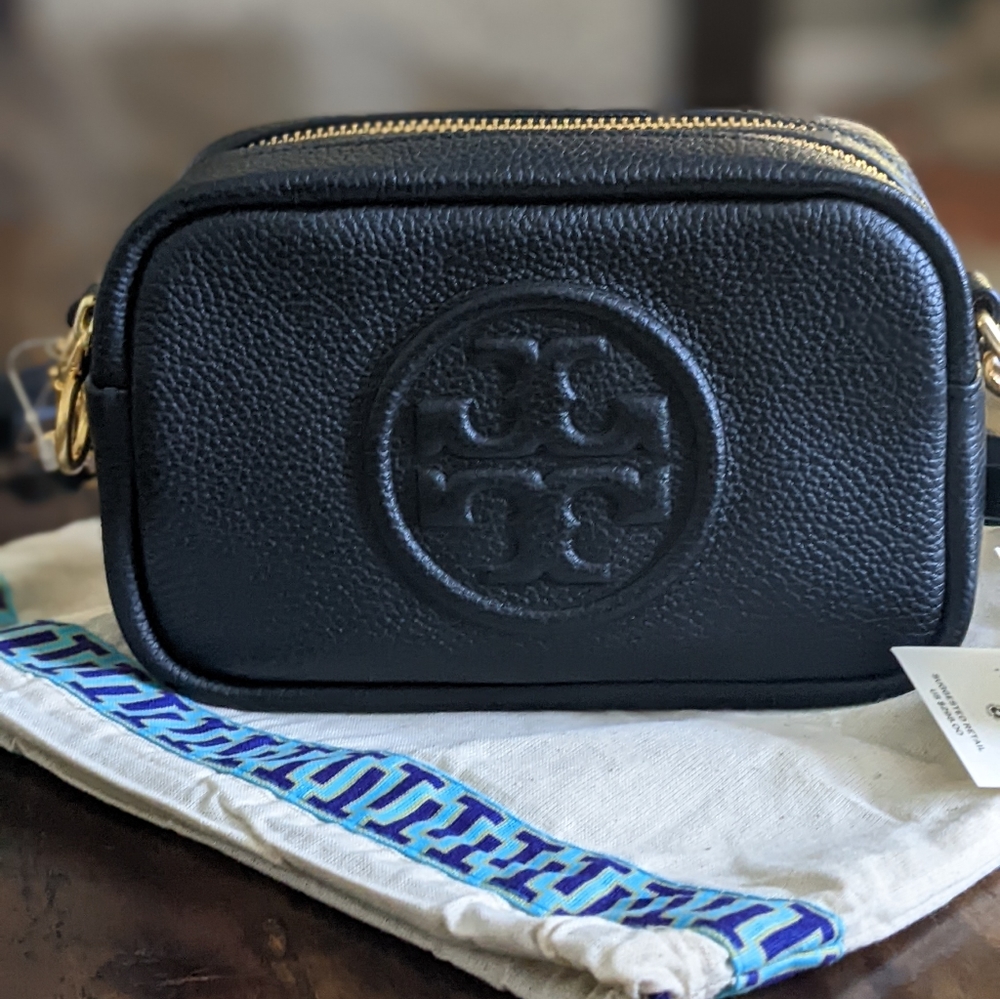 TORY BURCH MINI PERRY BOMBE' LEATHER  CROSSBODY BAG